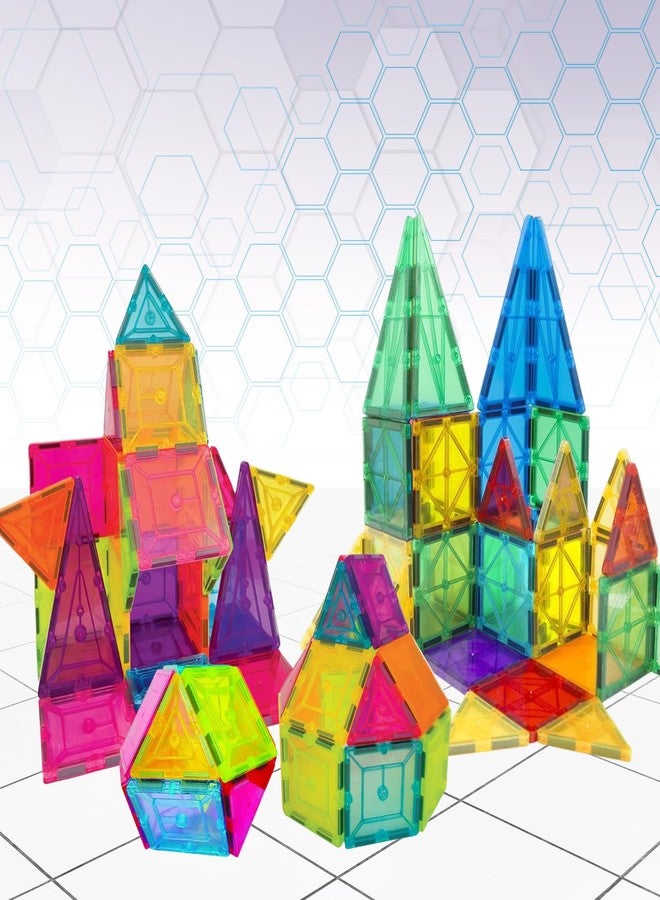 Sakuya Magnetic Tile STEM Toy for Kids, 50 Pcs | Colorful 3D Building Tiles for Creativity, Problem-Solving & Motor Skills | Fun Learning Construction Set for Boys & Girls Ages 3+ - Image 1